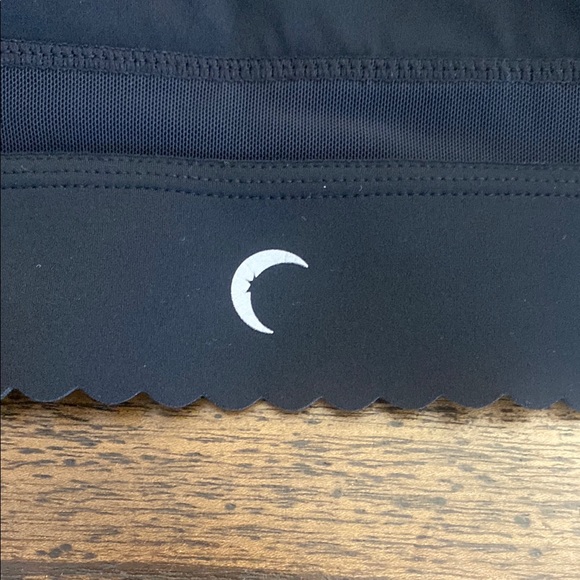 Zyia Star Mesh Scalloped Edge Black sports bra size XL - Picture 3 of 4